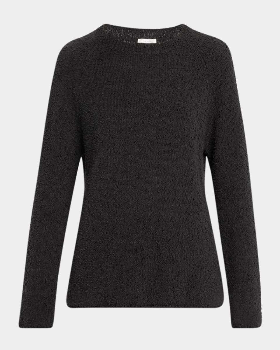 Kathy Raglan-Sleeve Boucle Knit Sweat